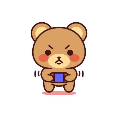 İzole edilmiş kızgın ayı Kai.