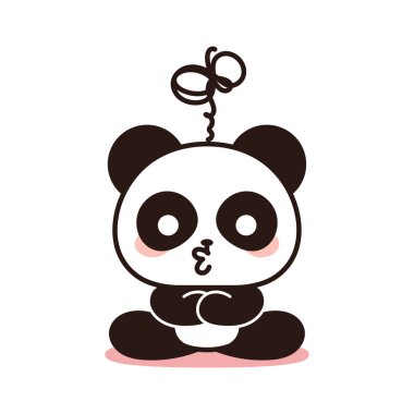 İzole edilmiş, oturan ayı Kai.