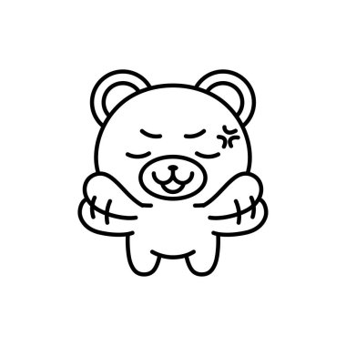 İzole edilmiş kızgın ayı Kai.