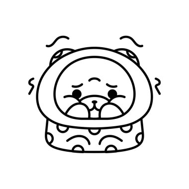 İzole edilmiş soğuk ayı kawaii