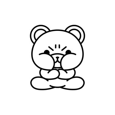 İzole edilmiş kızgın ayı Kai.