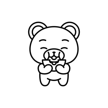 Tecrit edilmiş ayı Kai yiyor.