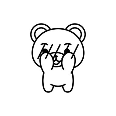 İzole edilmiş korkmuş ayı Kai.