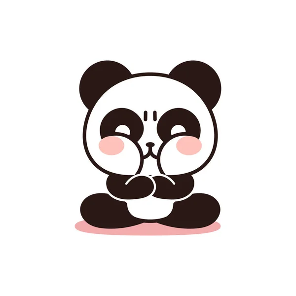 Isolated angry bear kawaii — Stock Vector