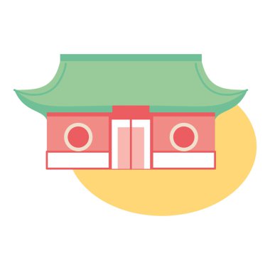 İzole edilmiş Asyalı ev