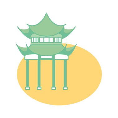 İzole edilmiş Asyalı ev