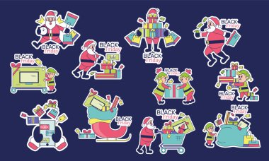 Noel Baba Clauss dükkanının izole edilmiş bir grubu.