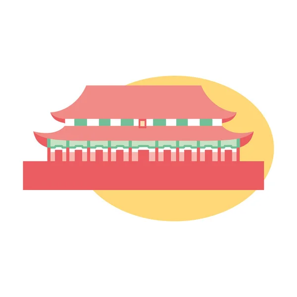 Isolierter Budokan asiatisch — Stockvektor