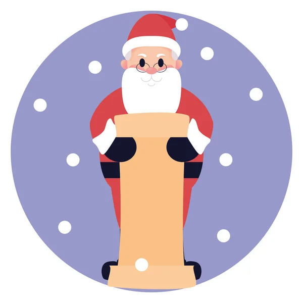 Santa Claus aislado leer — Archivo Imágenes Vectoriales