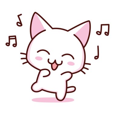 Soyutlanmış kedicik şarkı söylüyor