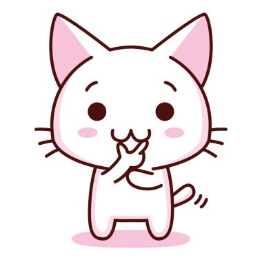 İzole edilmiş kedi düşüncesi.