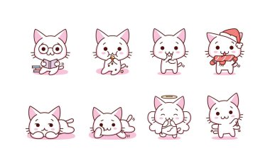 İzole edilmiş kedi duyguları.