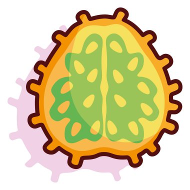 İzole edilmiş egzotik meyve.