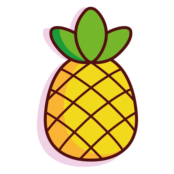 Isolated pinneapple fruit — Stock Vector