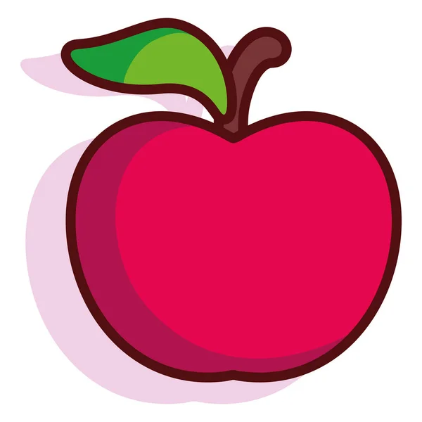 Fruta de manzana aislada — Vector de stock