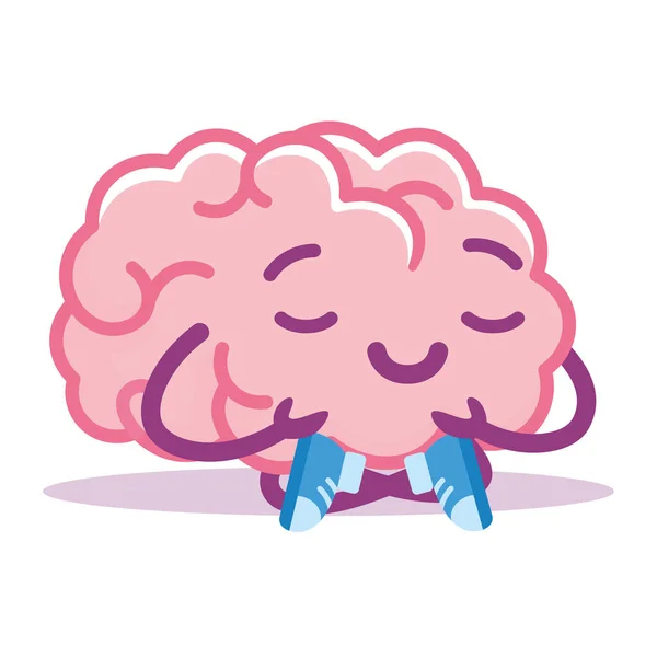 Emoji ketenangan otak yang terisolasi - Stok Vektor