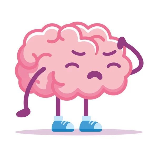 Emoji enfermo cerebral aislado — Archivo Imágenes Vectoriales