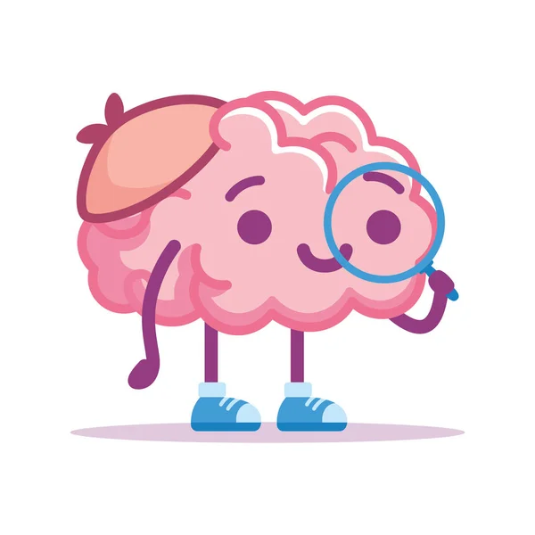 Isolerad hjärnvetenskap emoji — Stock vektor