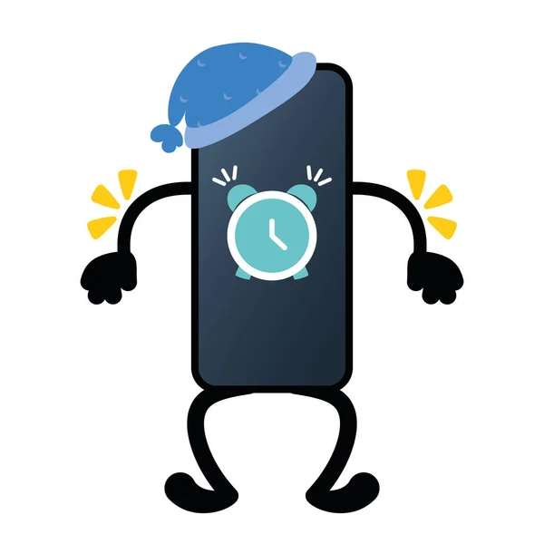 Geïsoleerde alarm app smartphone — Stockvector