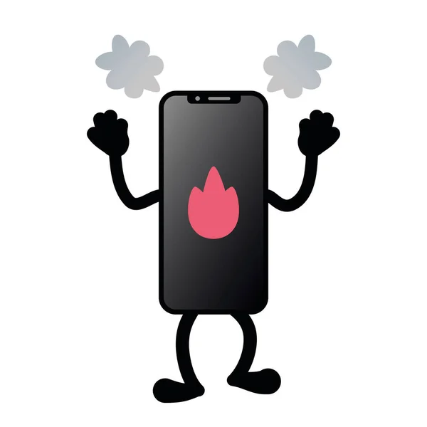 Isolado smartphone aplicativo quente —  Vetores de Stock