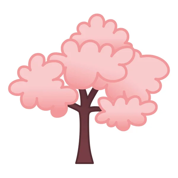 Isolerat japanskt träd — Stock vektor