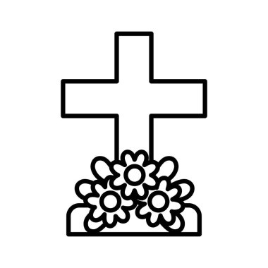 İzole edilmiş mezar taşı simgesi