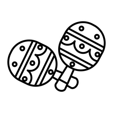 İzole edilmiş Meksika marakaları.