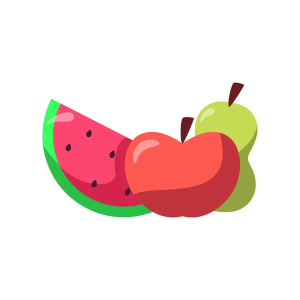 Conjunto de frutas — Vector de stock