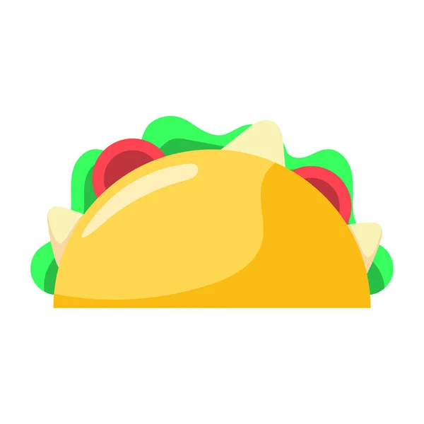 Icône taco isolée — Image vectorielle