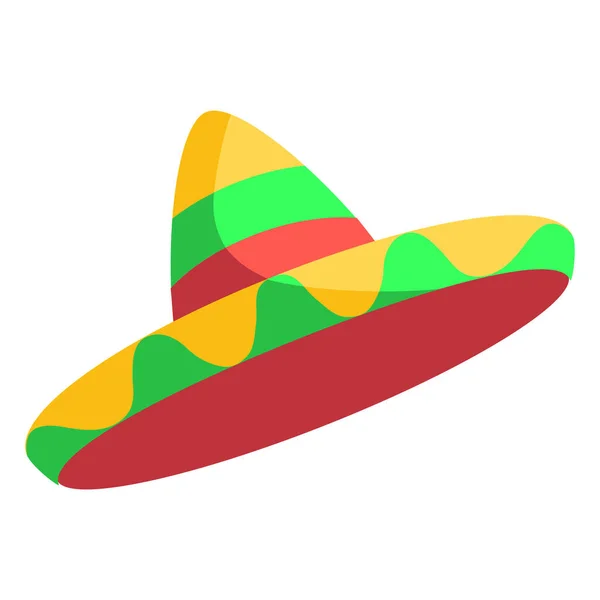 Sombrero tradicional mexicano aislado — Vector de stock