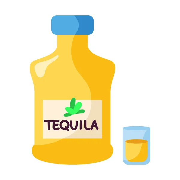 Bouteille de tequila isolée — Image vectorielle