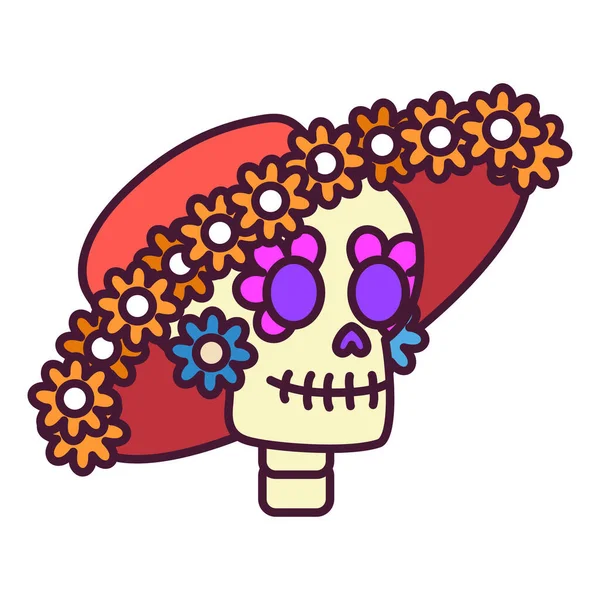 独立装饰的墨西哥骷髅 — 图库矢量图片
