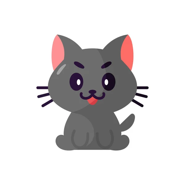 Isolated cute cat kawaii — Stock Vector