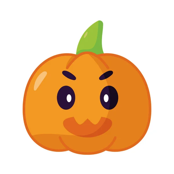 Isolated cute pumpkin kawaii — Stock Vector