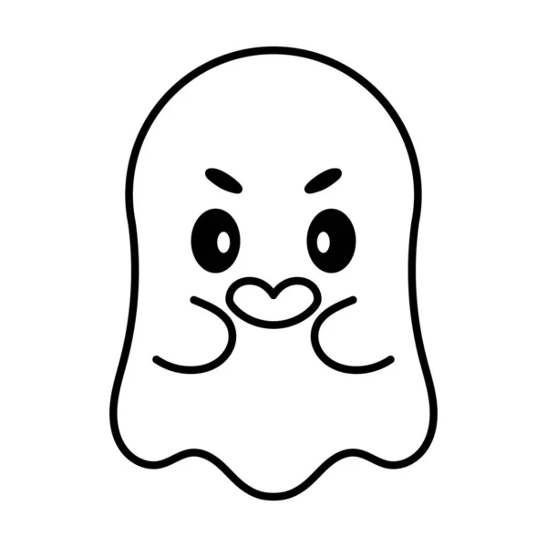 Fantasma isolado desenho animado kawaii — Vetor de Stock