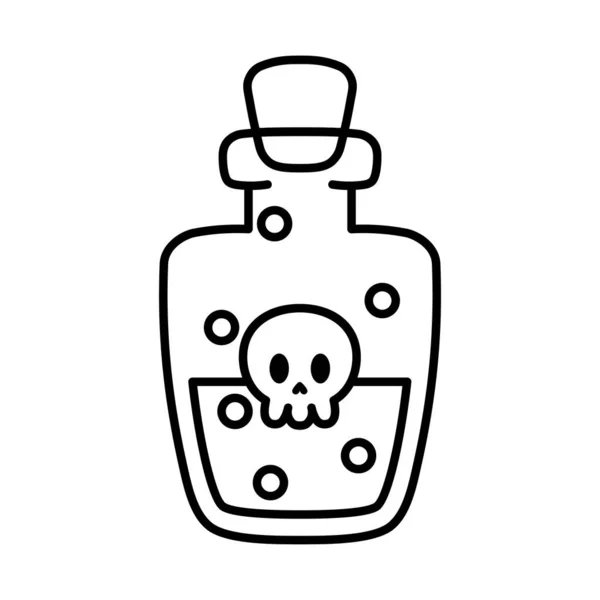 Ícone de garrafa de veneno isolado — Vetor de Stock
