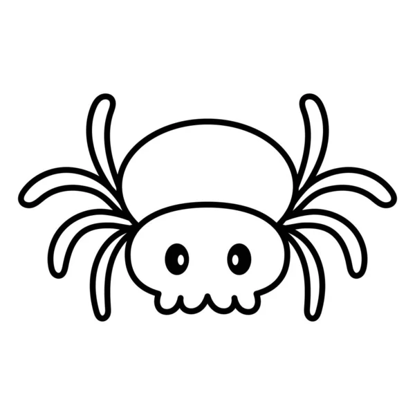 Isolated cute spider kawaii — Stock Vector