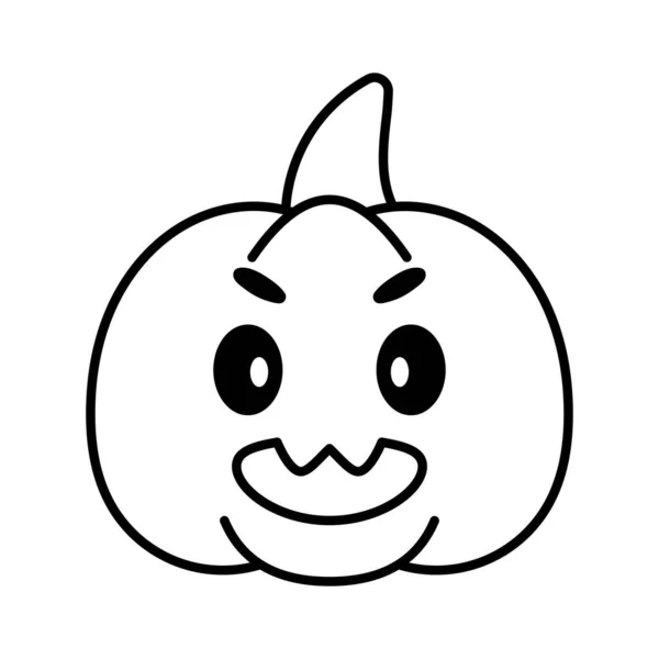 Isolated cute pumpkin kawaii — Stock Vector