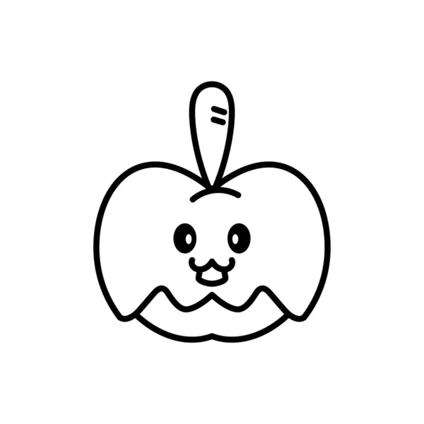 Calabaza linda aislada kawaii — Vector de stock