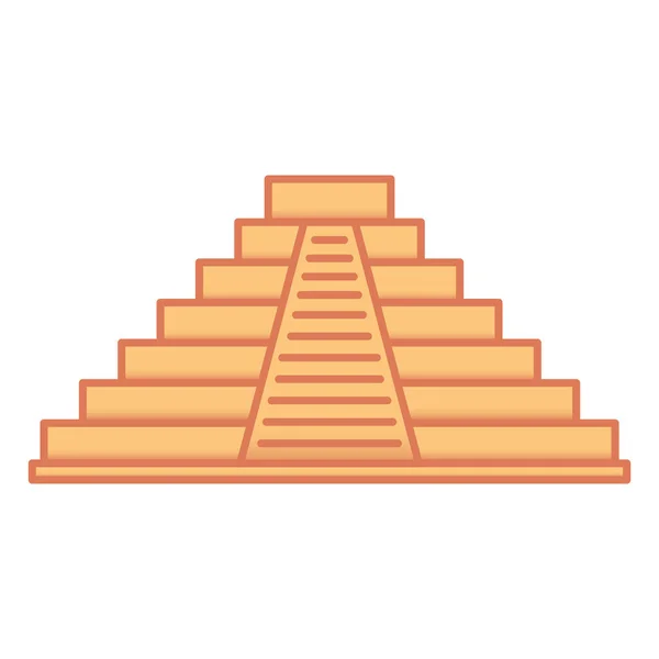 Pirámide aislada mexicana — Vector de stock