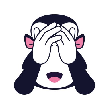 İzole edilmiş utangaç emoji