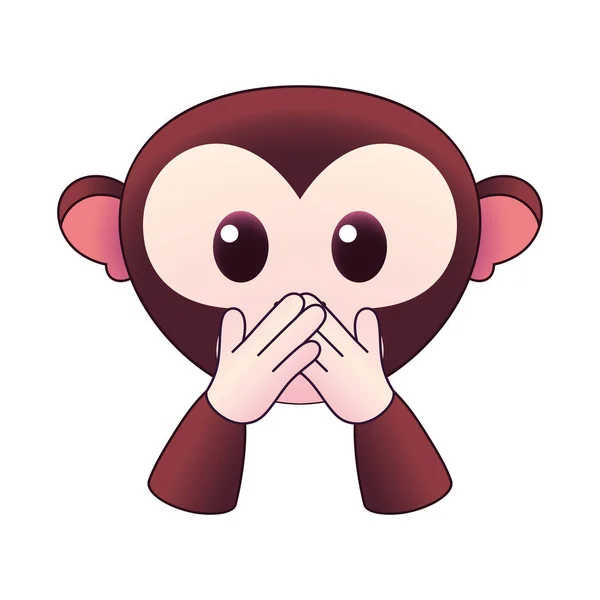 Vereinzelt schüchternes Emoji — Stockvektor