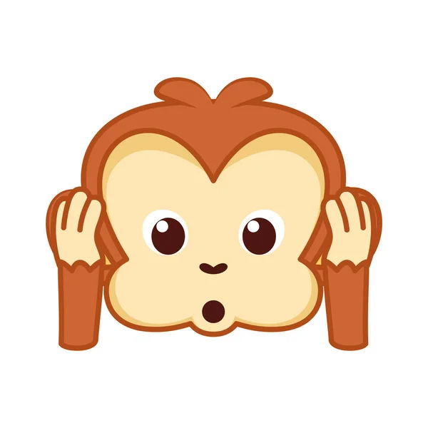 Emoji sorprendido aislado — Vector de stock