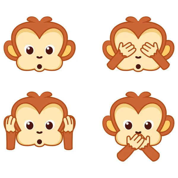 Isoliertes Set-Gesicht-Emoji — Stockvektor