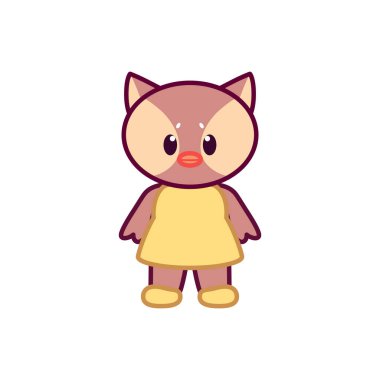 İzole baykuş hayvanı.