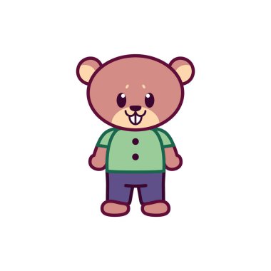 İzole edilmiş ayı hayvanı.