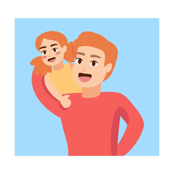 Isolated father day son — Stock Vector