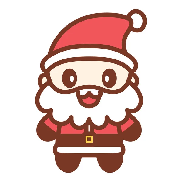 Santa Claus dibujos animados kawaii — Vector de stock