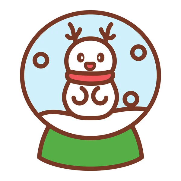 Izolowana ikona kuli śnieżnej — Wektor stockowy