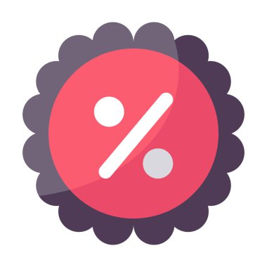 Yüzde sembollü yalıtılmış etiket